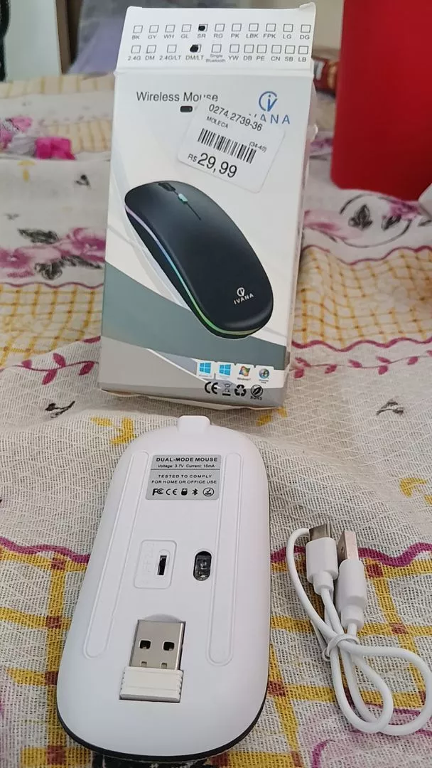 Mouse Sem Fio Recarregável RGB Bluetooth Silencioso IZECLIC PRO photo review