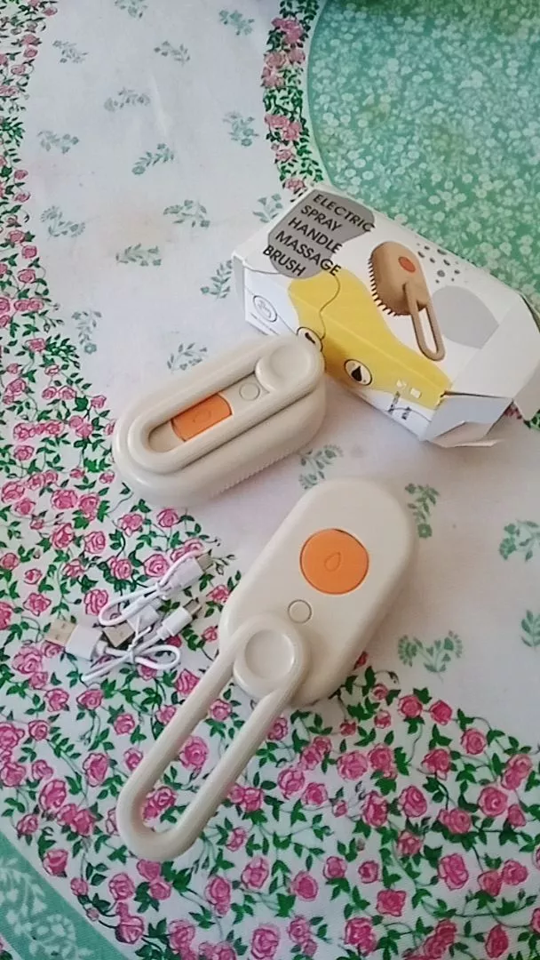 Escova Elétrica A Vapor 3 em 1 Para Gatos e Cães, Massagem, Remoção de Pelos, Recarregável - IZECARE STEAM PET photo review