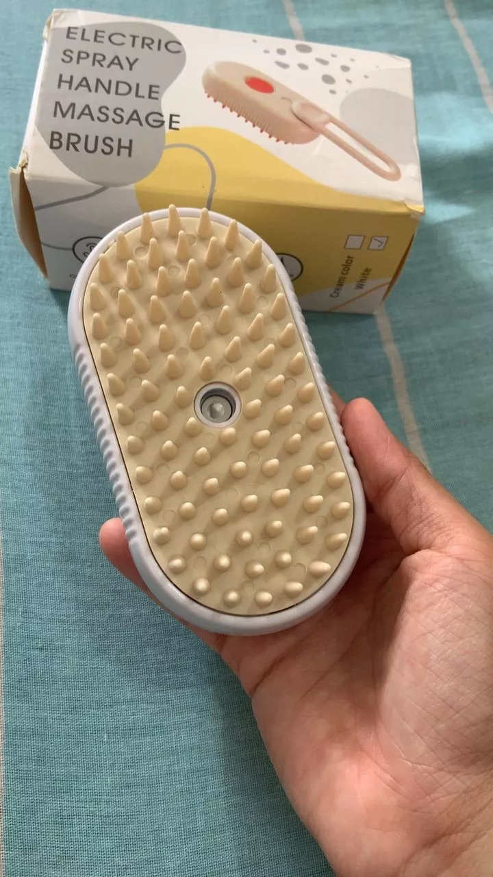 Escova Elétrica A Vapor 3 em 1 Para Gatos e Cães, Massagem, Remoção de Pelos, Recarregável - IZECARE STEAM PET photo review