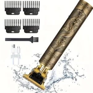 Kit Barbeador e Aparador Masculino Profissional – Lâmina de Aço Carbono, Portátil, Precisão IZEEDGE MASTER