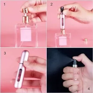 Kit Porta Perfume Recarregável 5ml Visor Portátil Antivazamento IZEFRAGRANCE POCKET