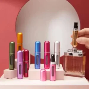 Kit Porta Perfume Recarregável 5ml Visor Portátil Antivazamento IZEFRAGRANCE POCKET