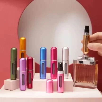 Kit Porta Perfume Recarregável 5ml Visor Portátil Antivazamento IZEFRAGRANCE POCKET