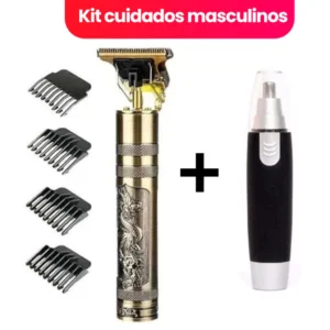 Kit Barbeador e Aparador Masculino Profissional – Lâmina de Aço Carbono, Portátil, Precisão IZEEDGE MASTER