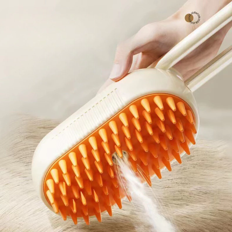 Escova Elétrica A Vapor 3 em 1 Para Gatos e Cães, Massagem, Remoção de Pelos, Recarregável - IZECARE STEAM PET