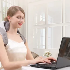 Massageador de Pescoço Sem Fio, Compressão Quente, Alívio Muscular Profundo IZEDEEP RELAX