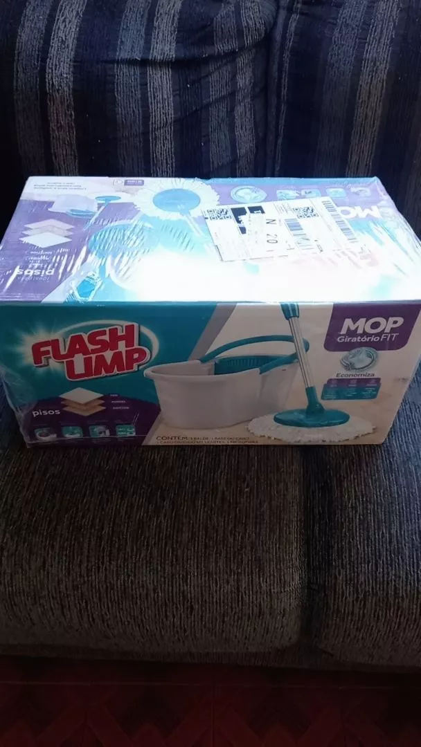Mop Giratório Flash Limp Balde 8L Microfibra Cabo Inox Ajustável IZEPOWER CLEAN photo review