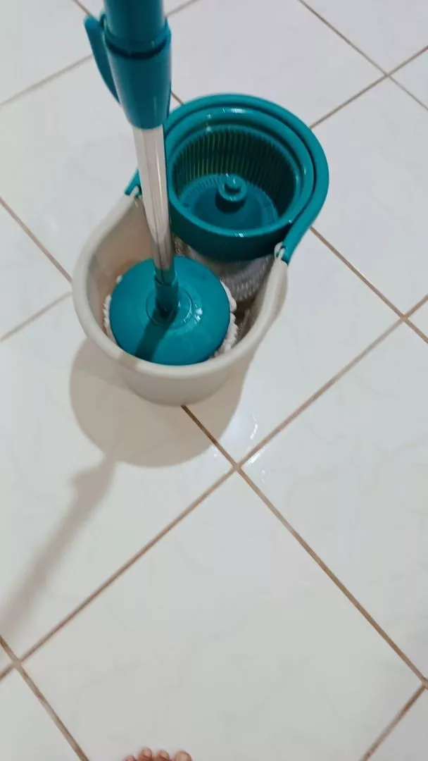Mop Giratório Flash Limp Balde 8L Microfibra Cabo Inox Ajustável IZEPOWER CLEAN photo review