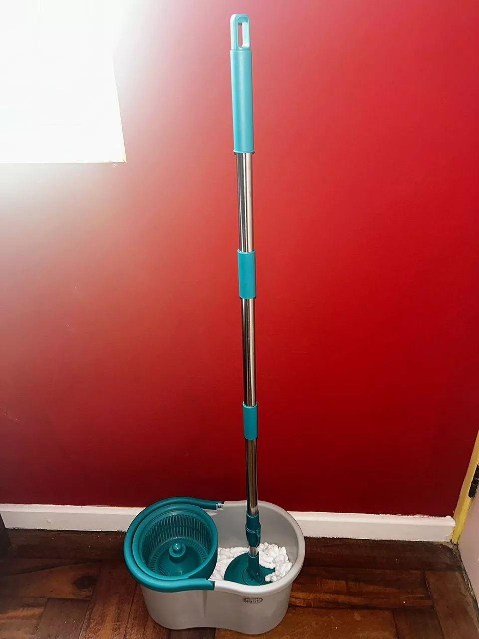 Mop Giratório Flash Limp Balde 8L Microfibra Cabo Inox Ajustável IZEPOWER CLEAN photo review