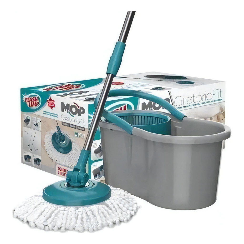 mop-giratorio-flash-limp-balde-8l-microfibra-cabo-inox-ajustavel-izepower-clean Mop Giratório Flash Limp Balde 8L Microfibra Cabo Inox Ajustável IZEPOWER CLEAN IZESHOP