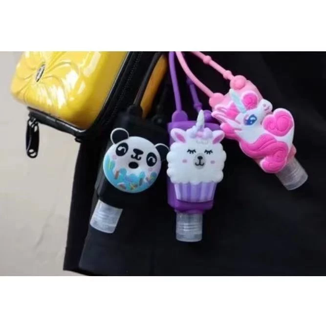 Porta Álcool em Gel Colorido de Borracha Portátil Bolsa Pequeno IZECARE FLEX