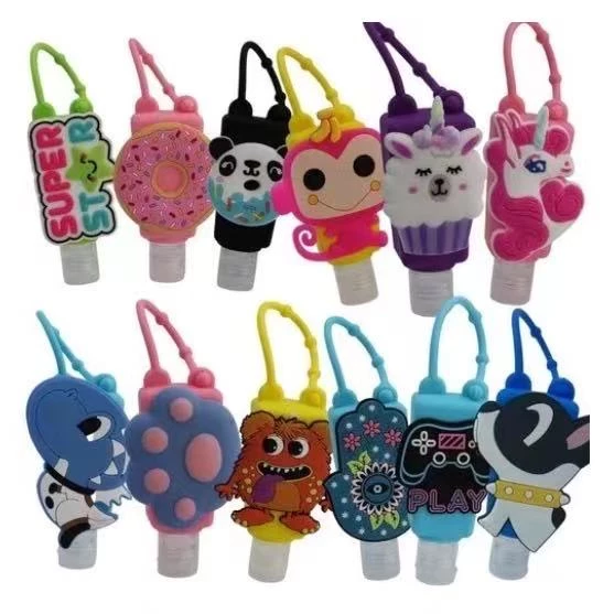 Porta Álcool em Gel Colorido de Borracha Portátil Bolsa Pequeno IZECARE FLEX