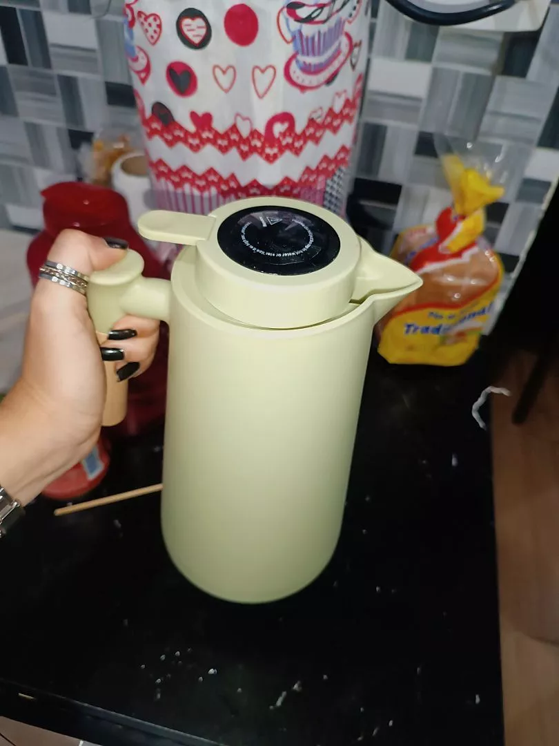 Garrafa Térmica 1L Termômetro LED Madeira Café Chás IZEHOT ELITE photo review