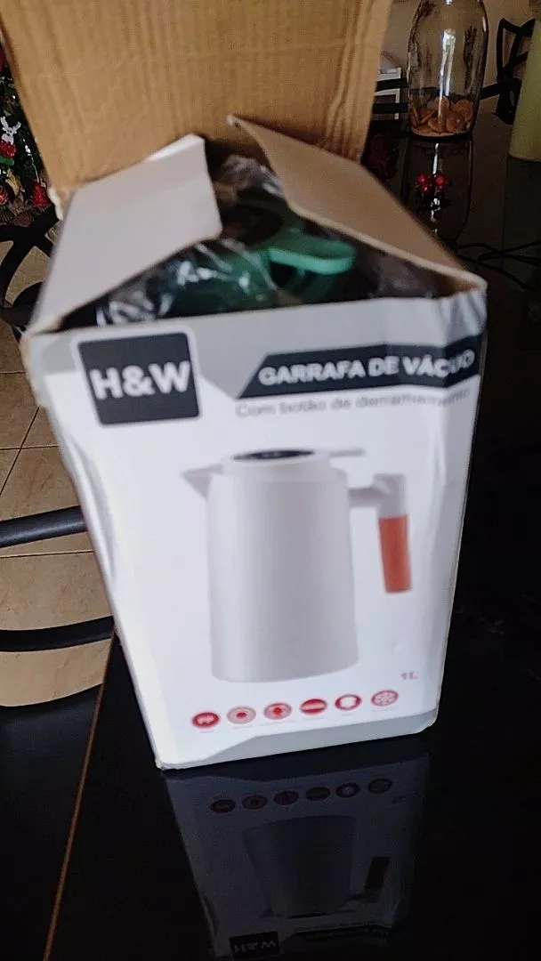 Garrafa Térmica 1 Litro Com Termômetro Led, Isolamento 24h, Cabo de Madeira IZEFRESH PRO photo review