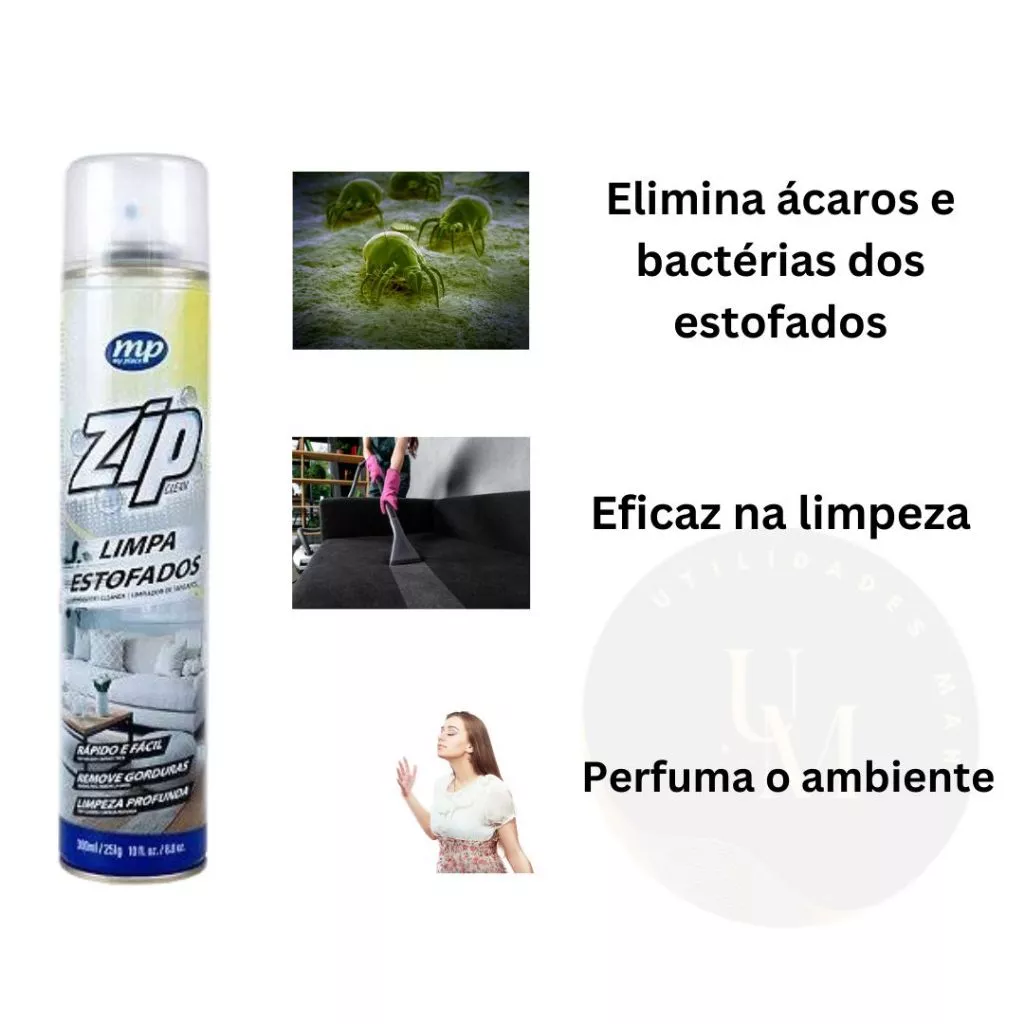 Espuma para Limpeza de Estofados Multiuso, Remoção Profunda, Cheiro Refrescante ZIP CLEAN IZEDEEP FRESH