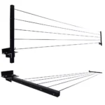 Varal de Parede Retrátil Dobrável Aço 20m Compacto IZEORGANIZE PRO