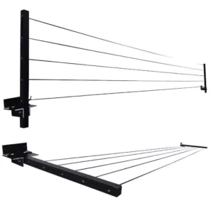 Varal de Parede Retrátil Dobrável Aço 20m Compacto IZEORGANIZE PRO