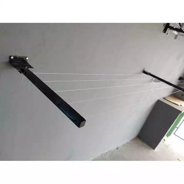 Varal de Parede Retrátil Dobrável Aço 20m Compacto IZEORGANIZE PRO