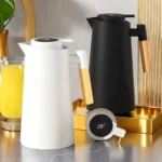 Garrafa Térmica 1L Termômetro LED Madeira Café Chás IZEHOT ELITE