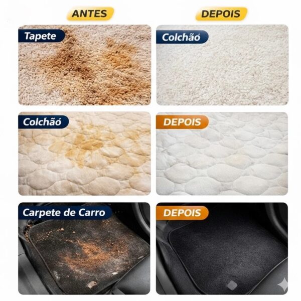 Espuma para Limpeza de Estofados Multiuso, Remoção Profunda, Cheiro Refrescante ZIP CLEAN IZEDEEP FRESH IZESHOP Uso da espuma em diversas superfícies