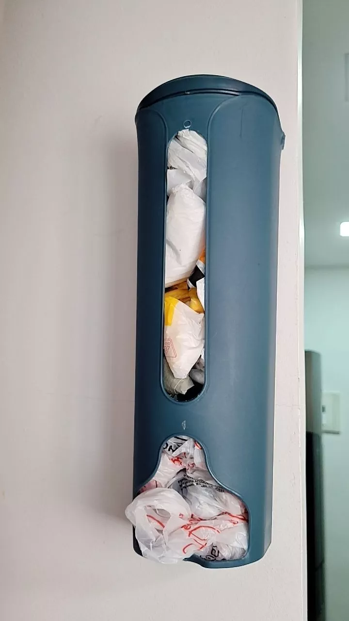 Suporte Multiuso para Sacolas Plásticas, Fixação Adesiva, Compacto para Cozinha e Banheiro IZECLEAN FIT photo review