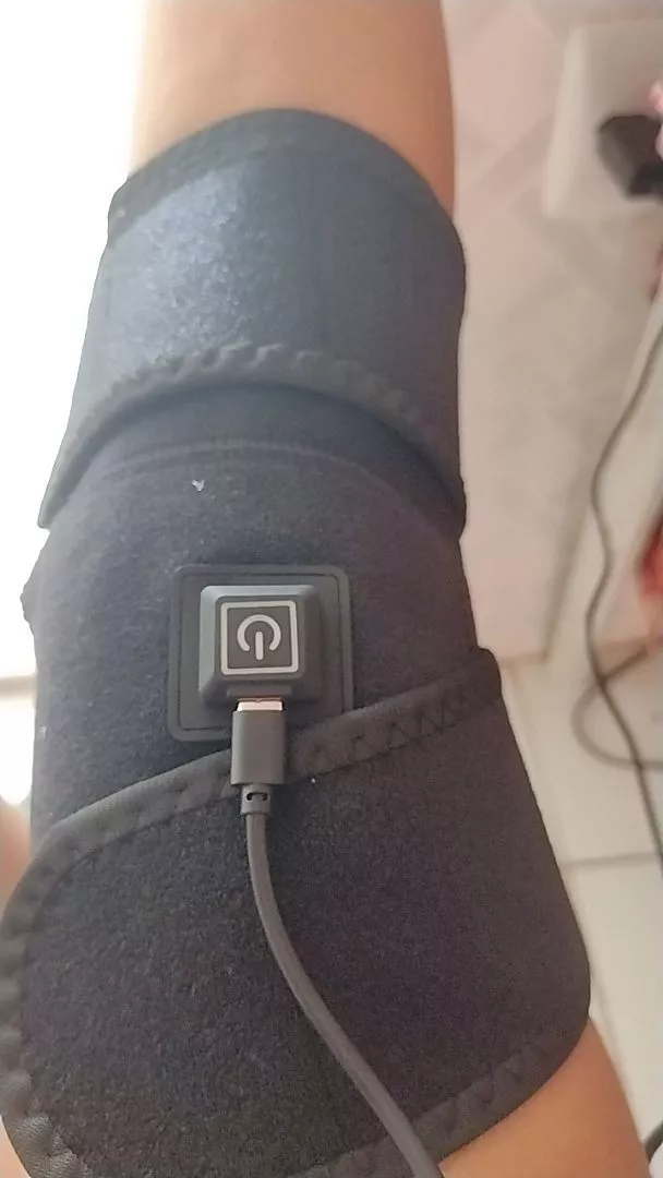 Joelheira Térmica Elétrica Ajustável para Fisioterapia, Aquecimento Rápido, Bolsa para Gelo | IZEHOT RELIEF photo review