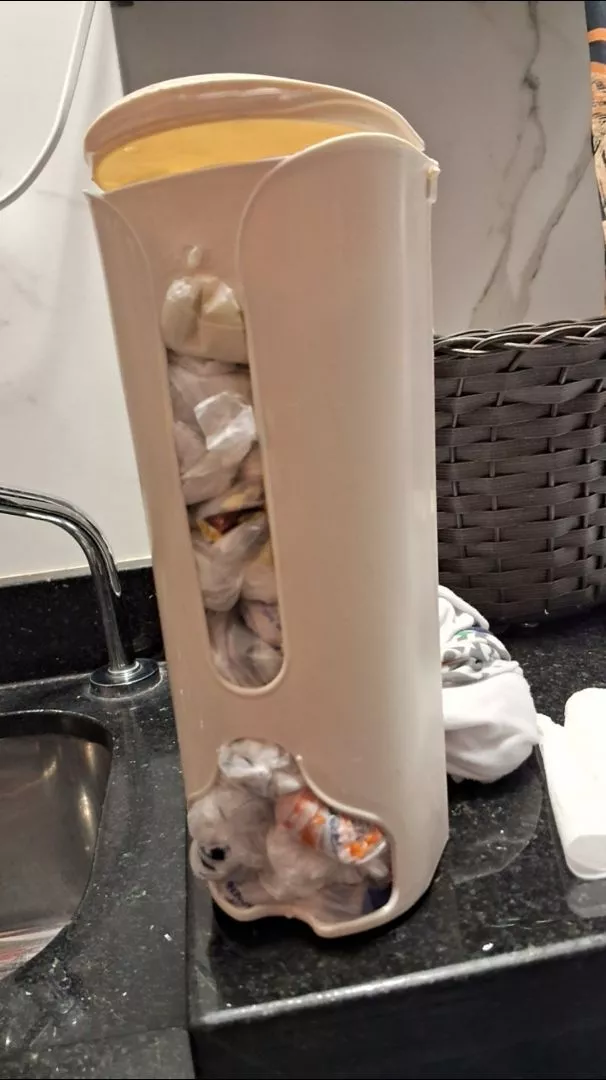 Suporte Multiuso para Sacolas Plásticas, Fixação Adesiva, Compacto para Cozinha e Banheiro IZECLEAN FIT photo review