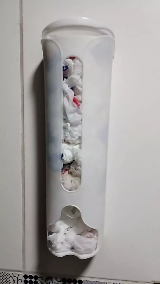Suporte Multiuso para Sacolas Plásticas, Fixação Adesiva, Compacto para Cozinha e Banheiro IZECLEAN FIT photo review