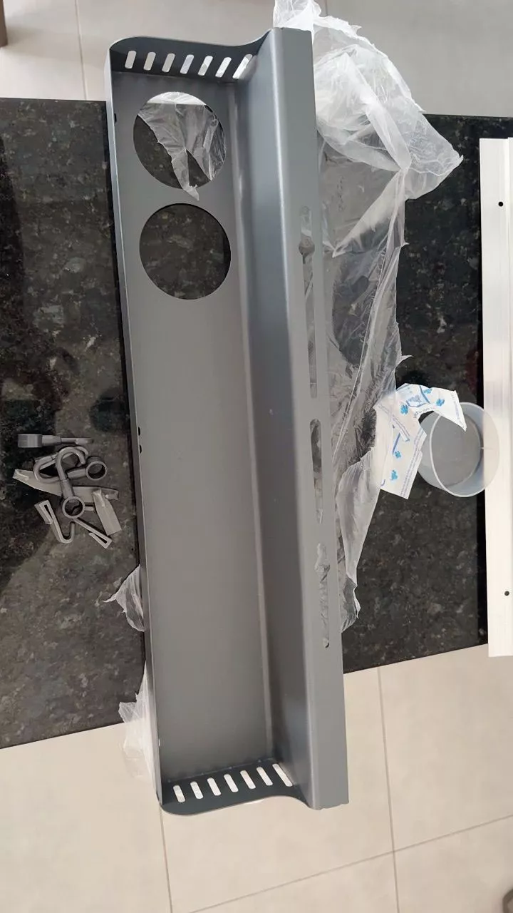 Prateleira Organizadora Multiuso Alumínio Preta 60cm com Suporte para Facas e Utensílios IZEORGANIZE PRO photo review