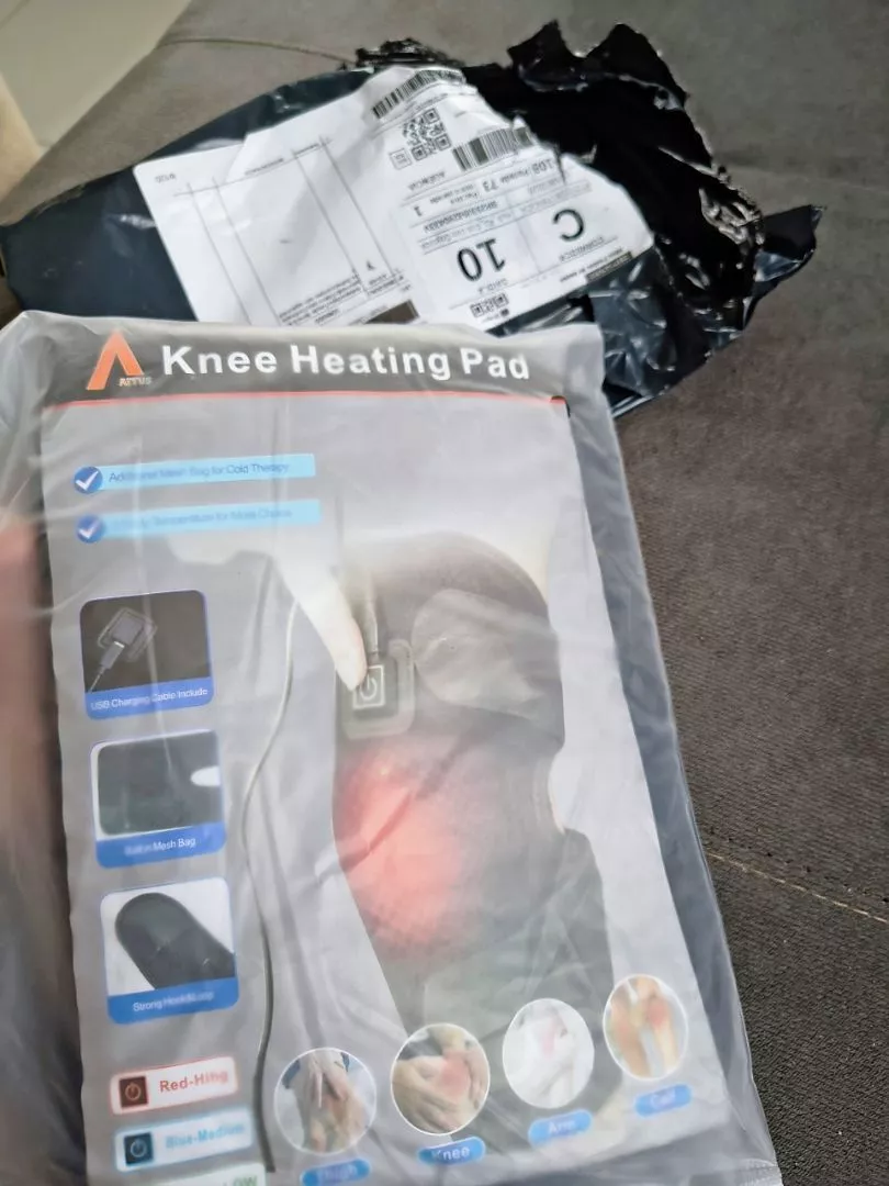 Joelheira Térmica Elétrica Ajustável para Fisioterapia, Aquecimento Rápido, Bolsa para Gelo | IZEHOT RELIEF photo review