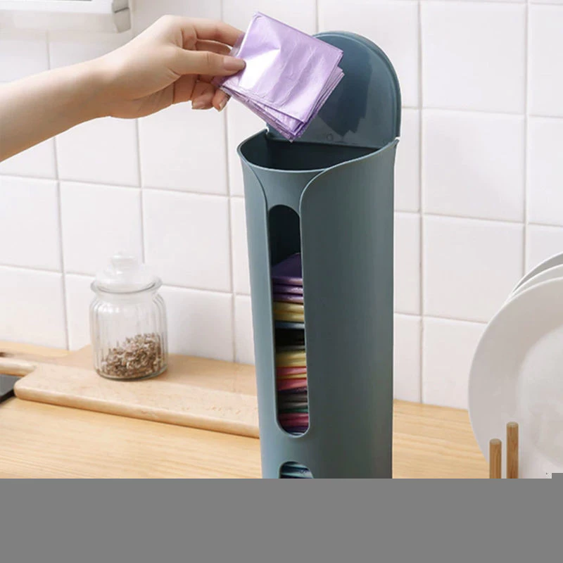 Suporte Multiuso para Sacolas Plásticas, Fixação Adesiva, Compacto para Cozinha e Banheiro IZECLEAN FIT IZESHOP Material