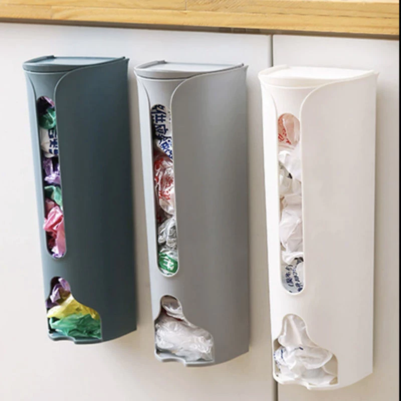 Suporte Multiuso para Sacolas Plásticas, Fixação Adesiva, Compacto para Cozinha e Banheiro IZECLEAN FIT IZESHOP Suporte