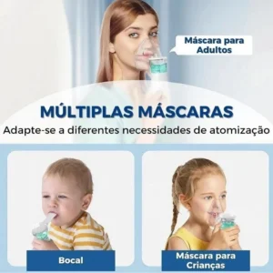 Nebulizador Portátil Silencioso Ultrassônico para Adultos e Crianças Partículas Finas IZERELIEF AIR