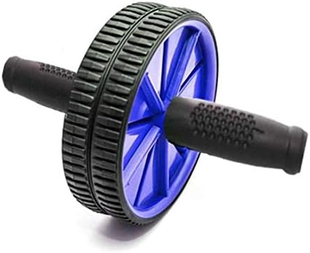 Roda Abdominal Dupla Rolo Fitness Preto 18cm com Apoio Joelho Premium IZECORE PRO