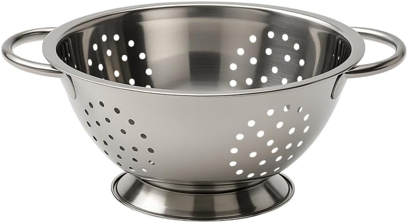 Escorredor Inox Premium 24cm Alças Firmes Resistente ao Calor Multiuso IZECHOP PRO