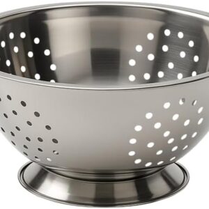 Escorredor Inox Premium 24cm Alças Firmes AntiFerrugem Resistente ao Calor Multiuso IZECHOP PRO