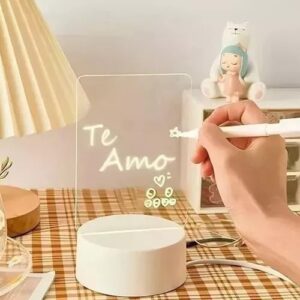 Luminária de Mesa LED Acrílico USB Lousa 3D Caneta Mágica Decorativa IZEWRITE PRO