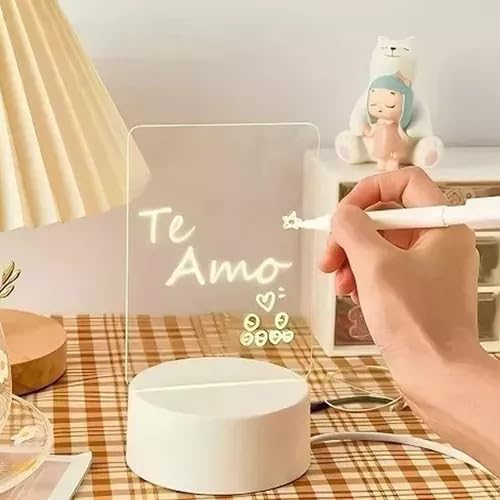 Luminária de Mesa LED Acrílico USB Lousa 3D Caneta Mágica Decorativa IZEWRITE PRO