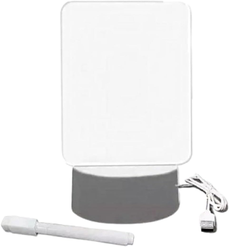 Luminária de Mesa LED Acrílico USB Lousa 3D Caneta Mágica Decorativa IZEWRITE PRO