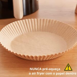 Papel Descartável Antiaderente Air Fryer 3 a 5L 50 Unidades Bege Premium IZEAIR MAX Papel Descartável Antiaderente Air Fryer 3 a 5L 50 Unidades Bege Premium IZEAIR MAX