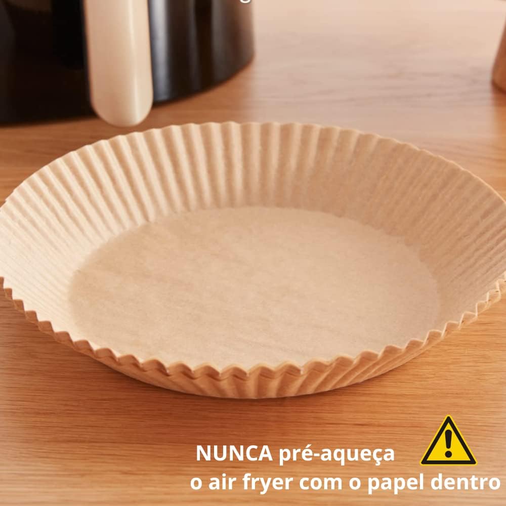 Papel Descartável Antiaderente Air Fryer 3 a 5L 50 Unidades Bege Premium IZEAIR MAX Papel Descartável Antiaderente Air Fryer 3 a 5L 50 Unidades Bege Premium IZEAIR MAX