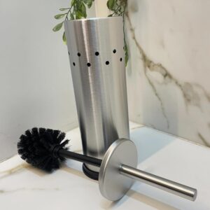 Kit 2 Escovas Sanitárias Inox com Suporte 4 Partes Cabo Longo Limpeza Premium IZEBRUSH PRO