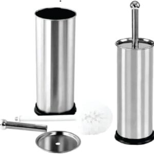 Kit 2 Escovas Sanitárias Inox com Suporte 4 Partes Cabo Longo Limpeza Premium IZEBRUSH PRO