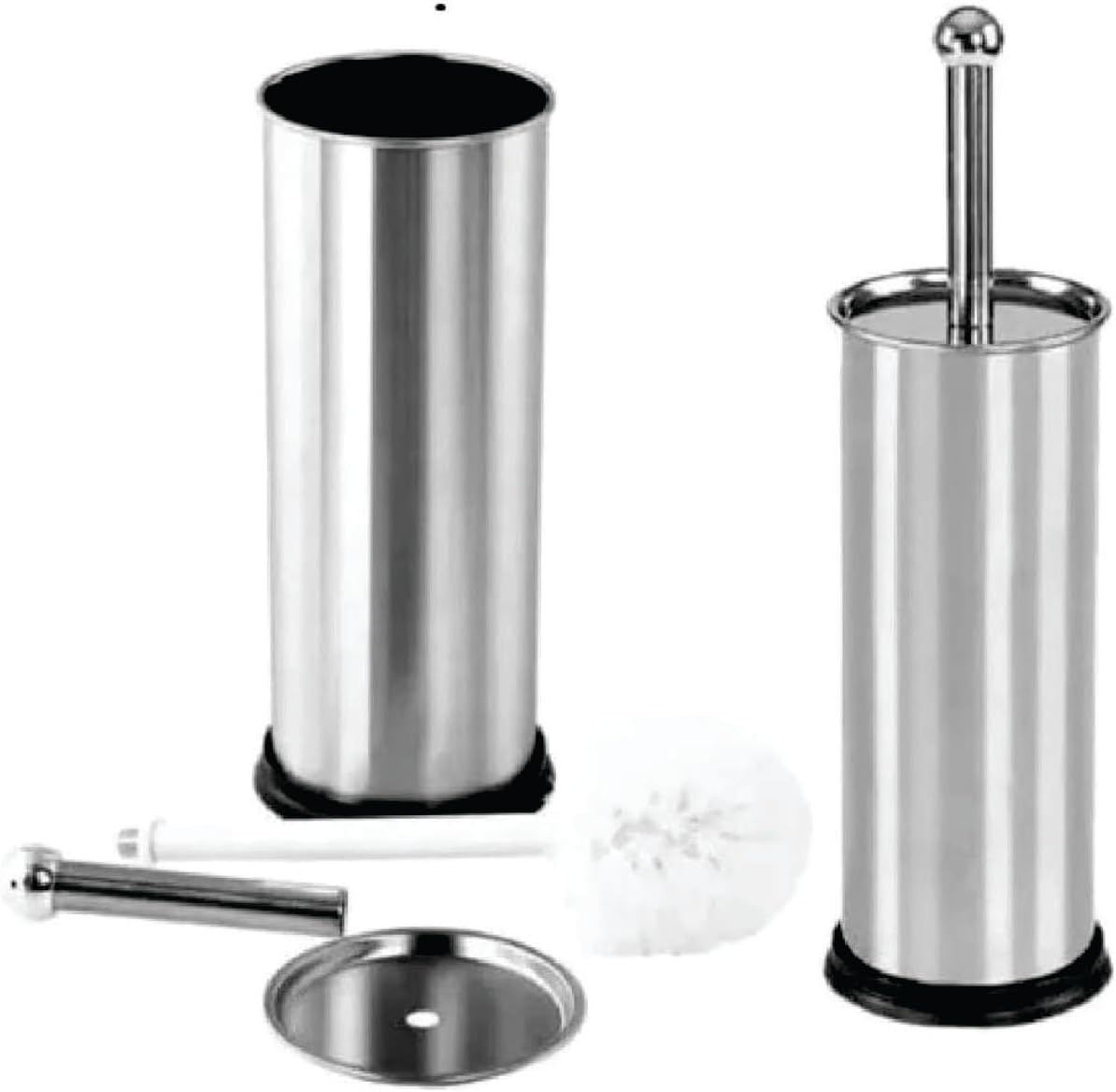 Kit 2 Escovas Sanitárias Inox com Suporte 4 Partes Cabo Longo Limpeza Premium IZEBRUSH PRO