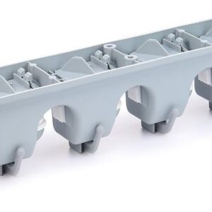 Suporte para Vassoura e Mop Parede 5 Espaços 6 Ganchos 16kg Inox Organizador Multiuso IZEHOLD PRO