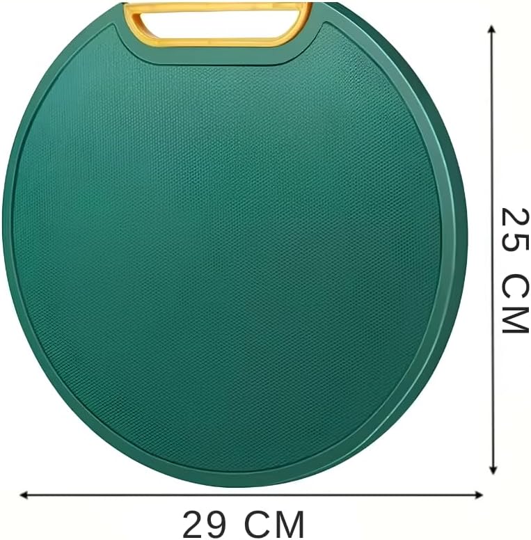 Tábua de Corte Redonda Polietileno Antibacteriana Antiderrapante 29x25cm Premium IZECHOP PRO IZESHOP Tábua de cozinha premium IZECHOP PRO 29x25cm para cortar carnes, frutas e legumes