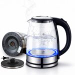 Chaleira Elétrica de Vidro 1,8L 110V 1200W LED Desligamento Automático IZEBOIL PRO