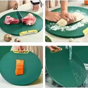 Tábua de Corte Redonda Polietileno Antibacteriana Antiderrapante 29x25cm Premium IZECHOP PRO Tábua de Corte Redonda Polietileno Antibacteriana Antiderrapante 29x25cm Premium IZECHOP PRO