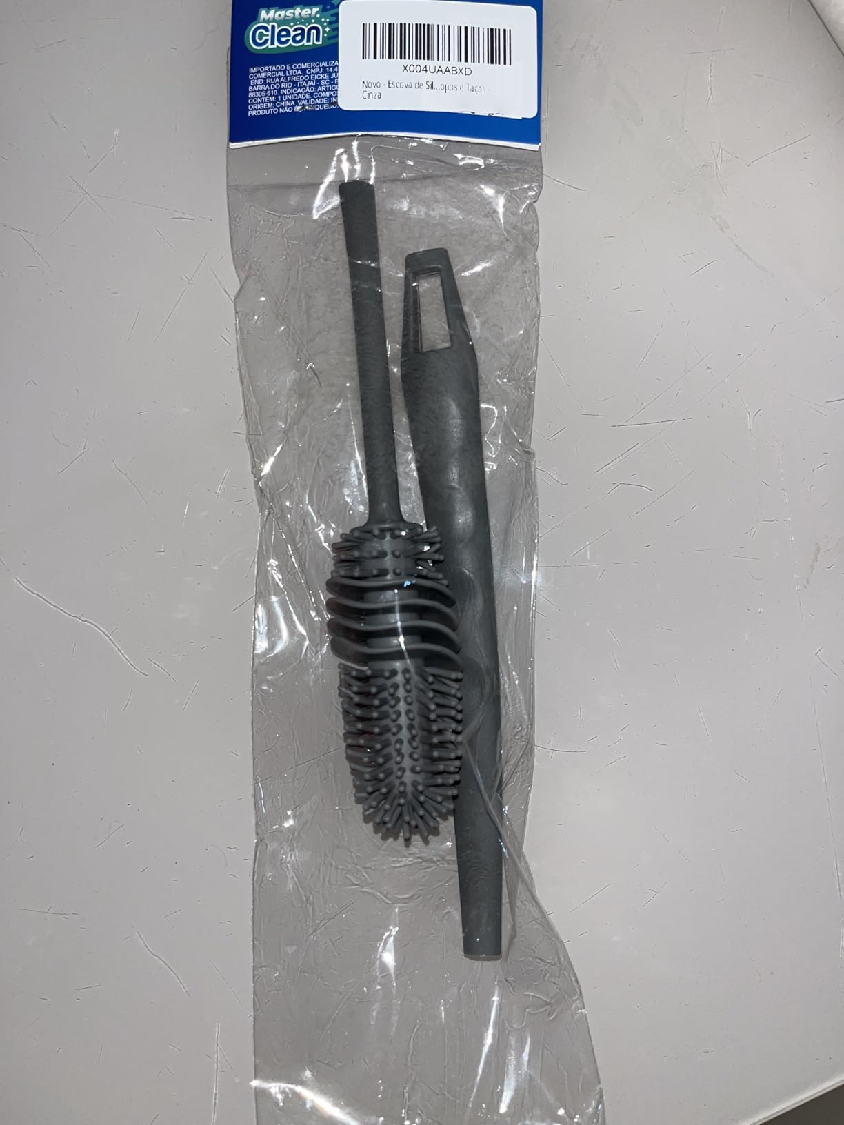 Escova de Silicone para Garrafas, Mamadeiras e Copos Cabo Longo Cinza Premium IZELEAN PRO photo review