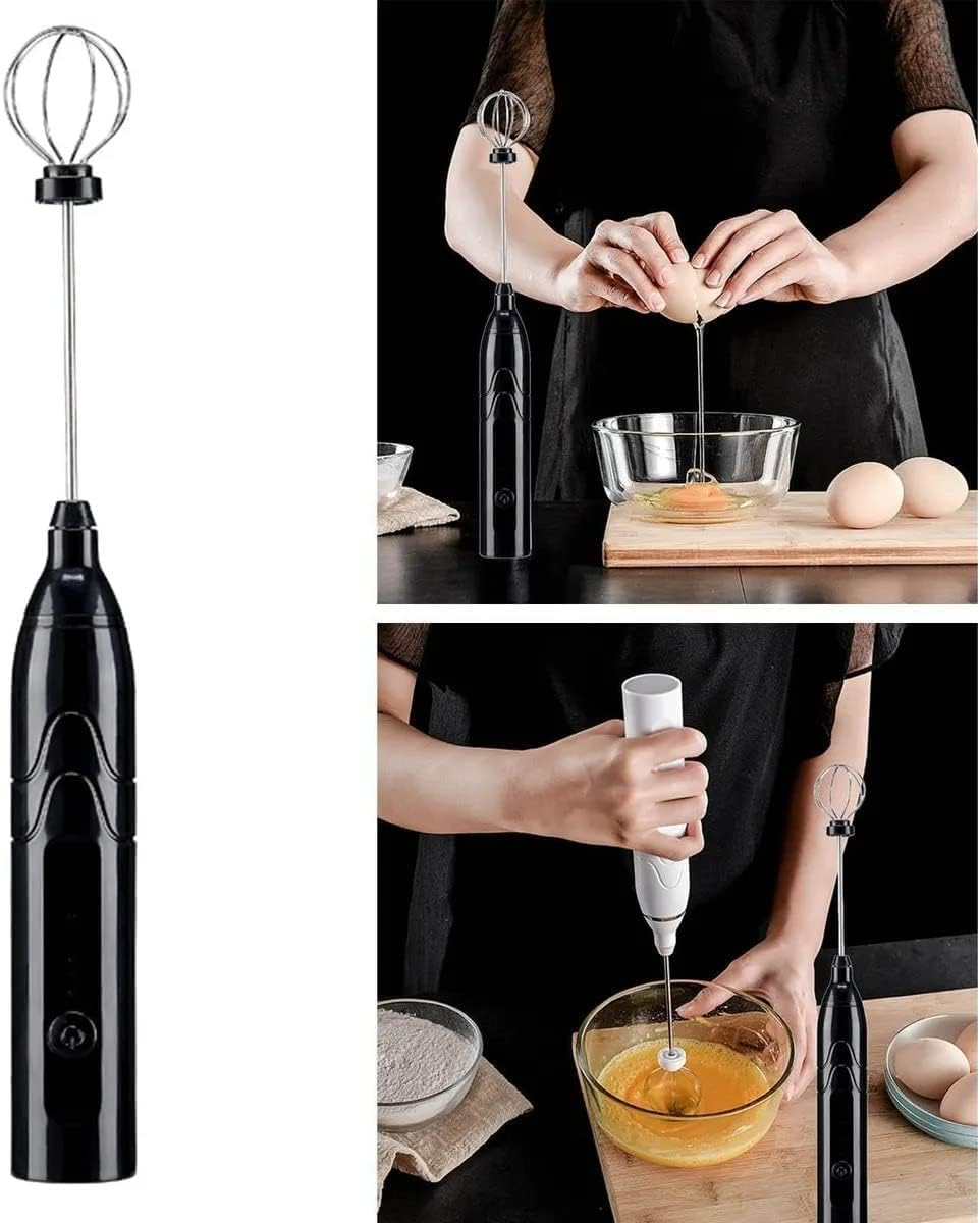 Mini Mixer Portátil USB Recarregável Inox Preto 3 Velocidades Premium IZEFOAM PRO IZESHOP Mixer USB recarregável de cozinha com três velocidades e estrutura compacta em inox e preto